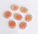 Polished Rose Quartz Zibu Stones, Flat Oval Stones