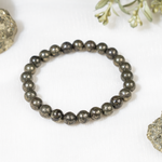 8mm Crystal Bracelets | Pyrite | Healing Gemstone Bracelet