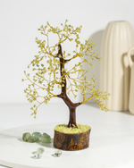 300 Chips Peridot Crystal Tree – Healing Crystal Tree of Life Home Décor