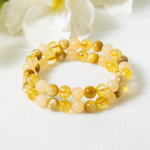 8mm SOLAR PLEXUS Chakra Bracelet | Beaded Crystal Bracelets | Crystal Bracelets