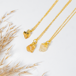 Natural Citrine Raw Stone Necklace