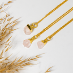 Rose Quartz Raw Stone Necklace
