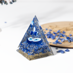 Lapis Lazuli Evil Eye Protection Pyramid
