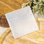 3-Inch Square Plain Selenite Plate – Selenite Charging Plate For Crystal Charging & Cleansing