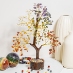 300 Chips 7 Chakra Gemstone Tree, Healing Crystal Tree