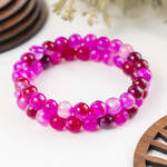 Pink Banded Agate Bracelets