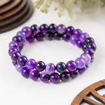 Purple Banded Agate Bracelets