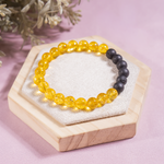Heated Citrine Diffuser Bracelet With Lava Beads