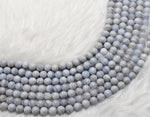 Natural Blue Lace agate Round Beads
