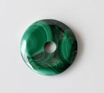 1" Malachite Donut Pendant (Prosperity and Leadership)