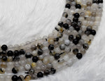 Natural Black Rutile Round Beads