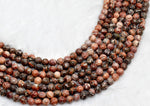 Natural Leopardskin Jasper Round Beads