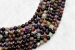 Natural Watermelon Tourmaline Round Beads