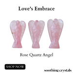 2 inches Rose Quartz Angels