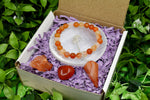 Carnelian Crystal Gift Set, Real Polished Gemstones.