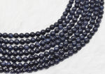 Natural Blue Sandstone Round Beads