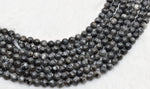 Natural Black Labradorite Round Beads