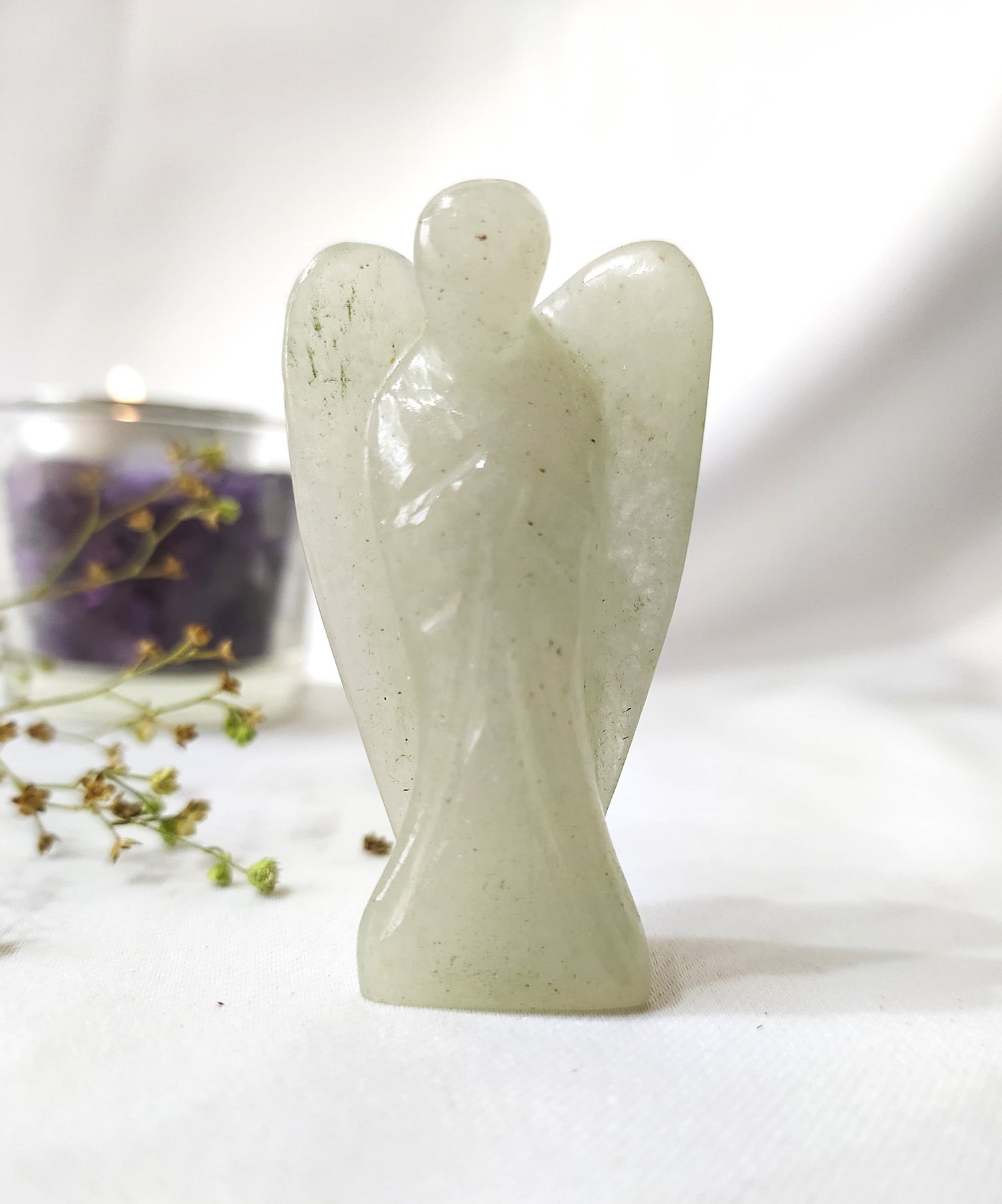 2 inches Green Aventurine Angels