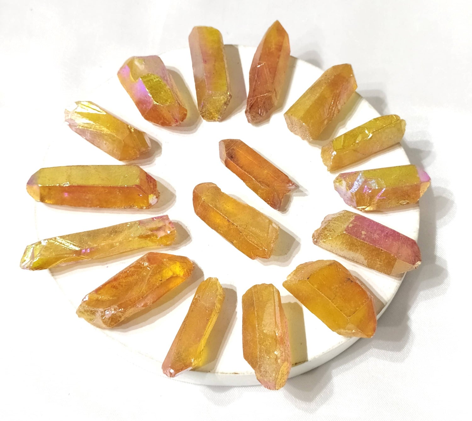 Orange Aura Quartz Raw Points
