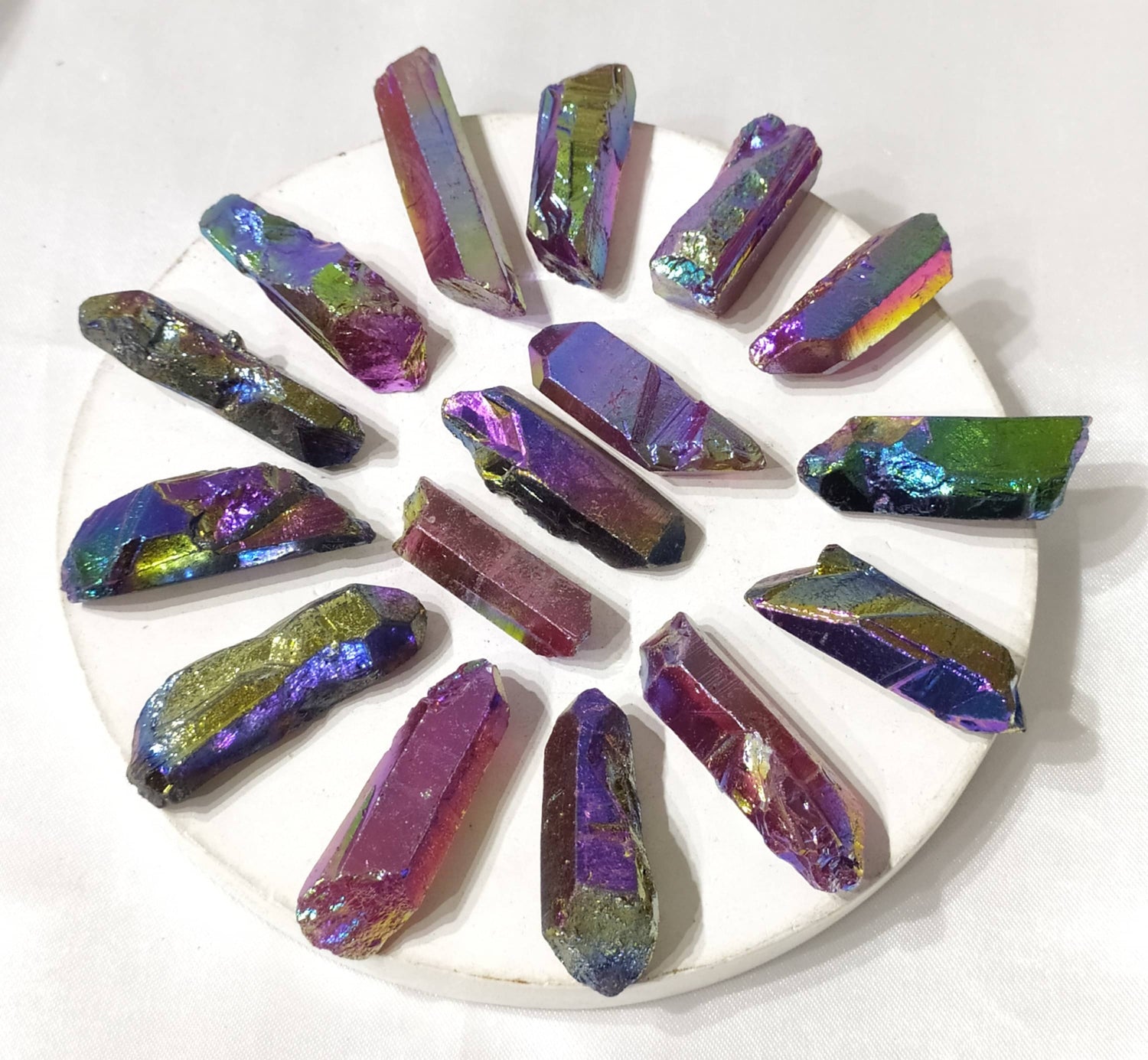Titanium Aura Quartz Raw Points