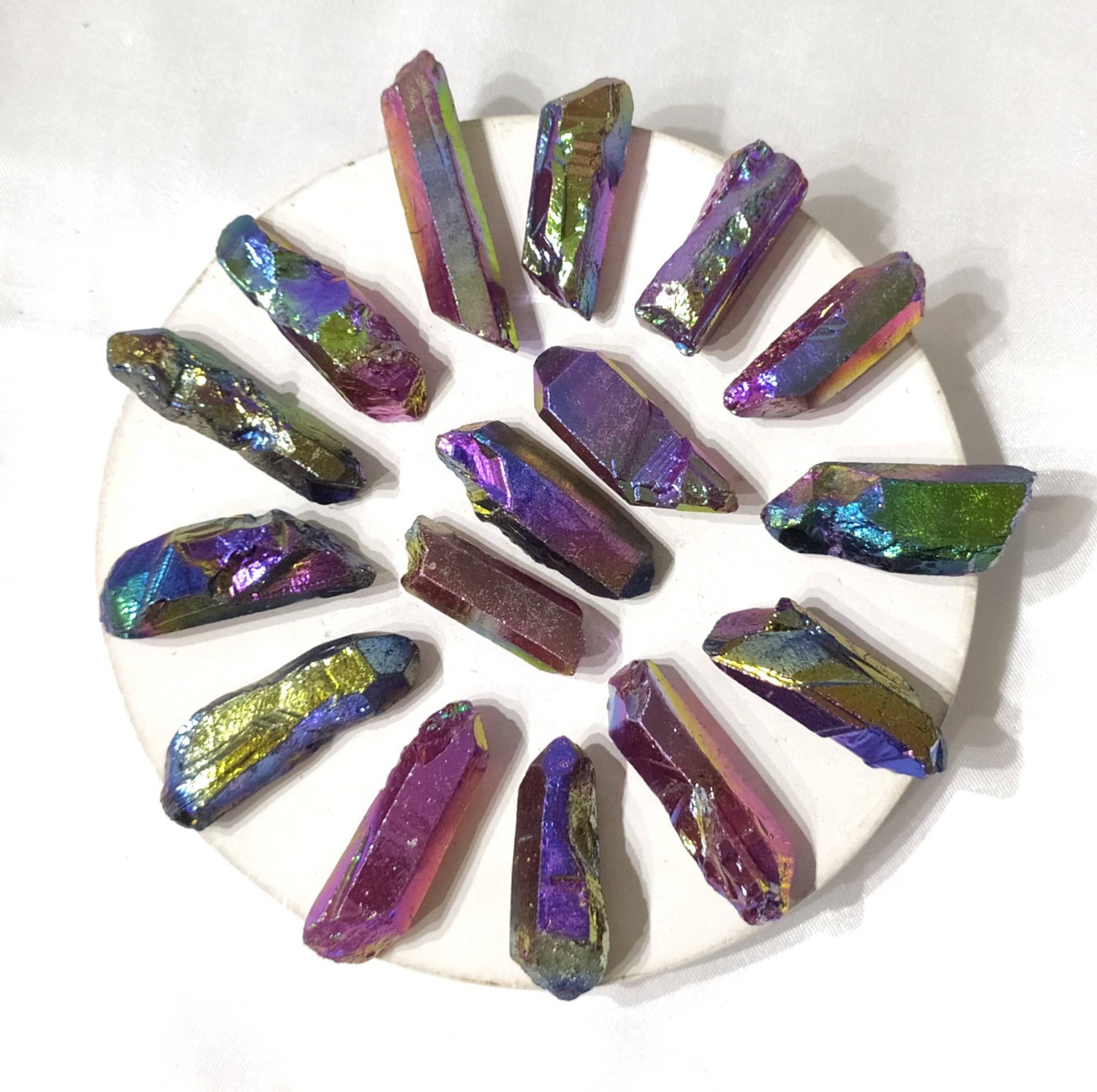 Titanium Aura Quartz Raw Points