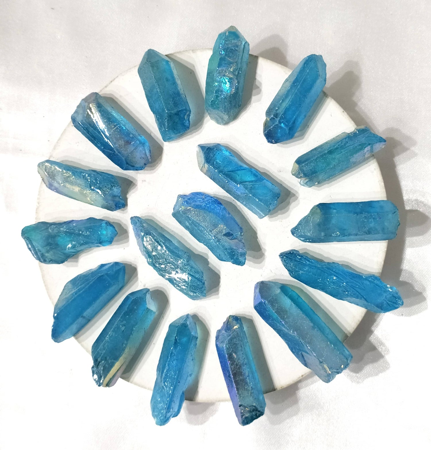 Blue Aura Quartz Raw Points