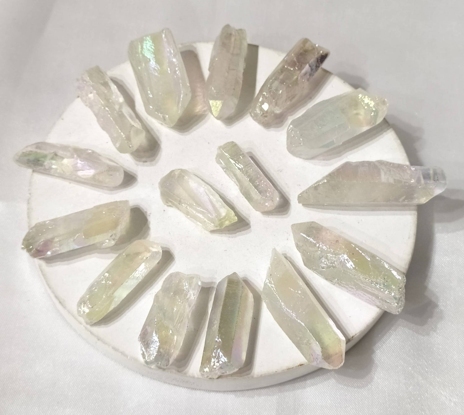 Rainbow Aura Quartz Raw Points
