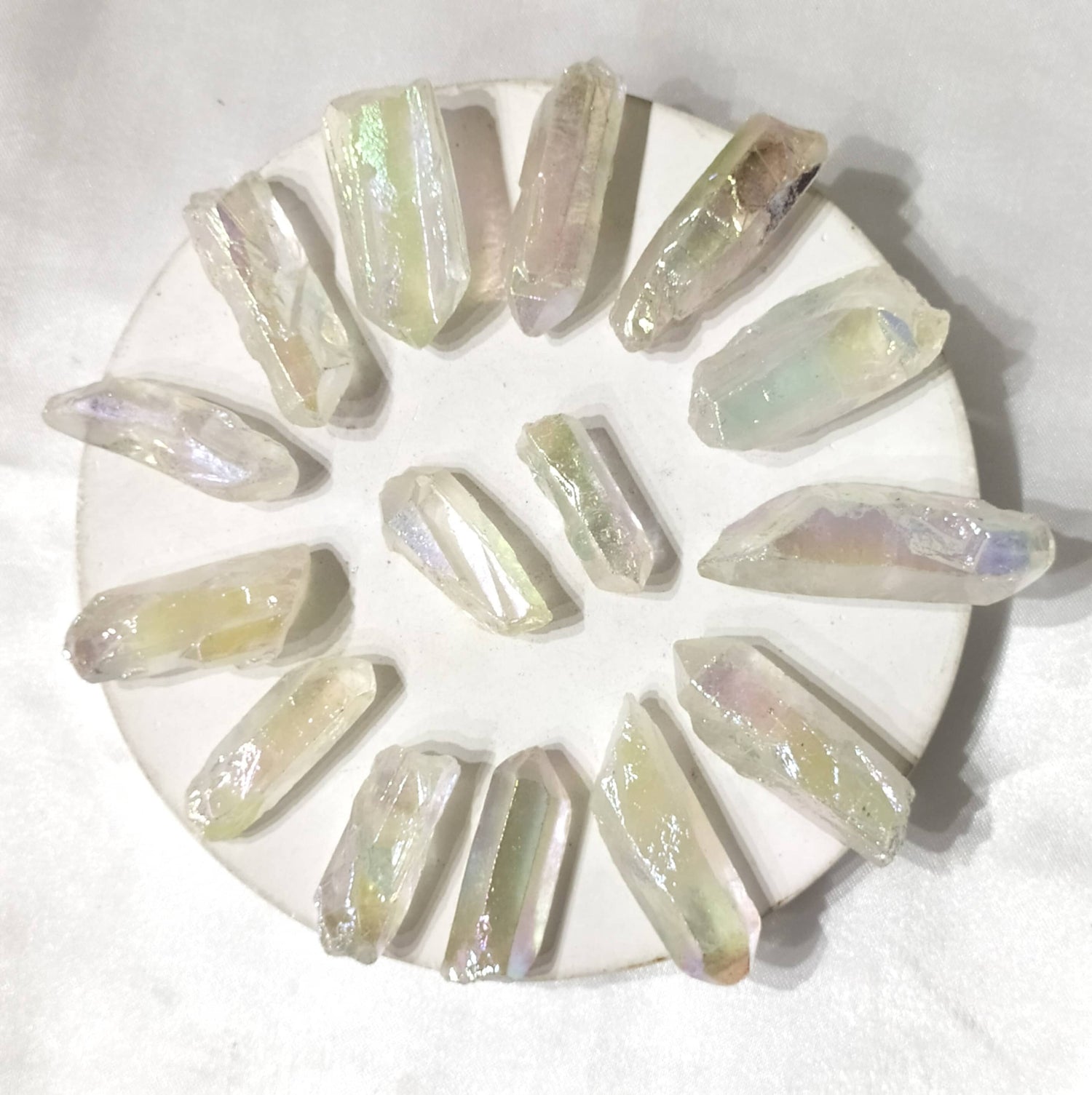 Rainbow Aura Quartz Raw Points