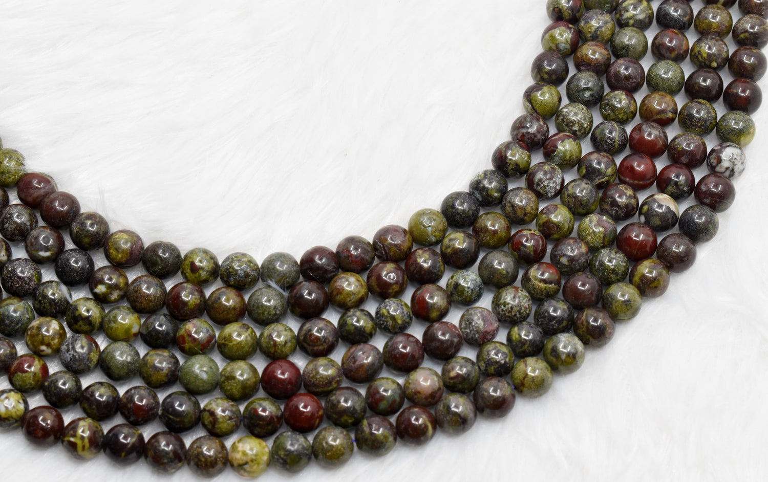Natural African Bloodstone Round Beads