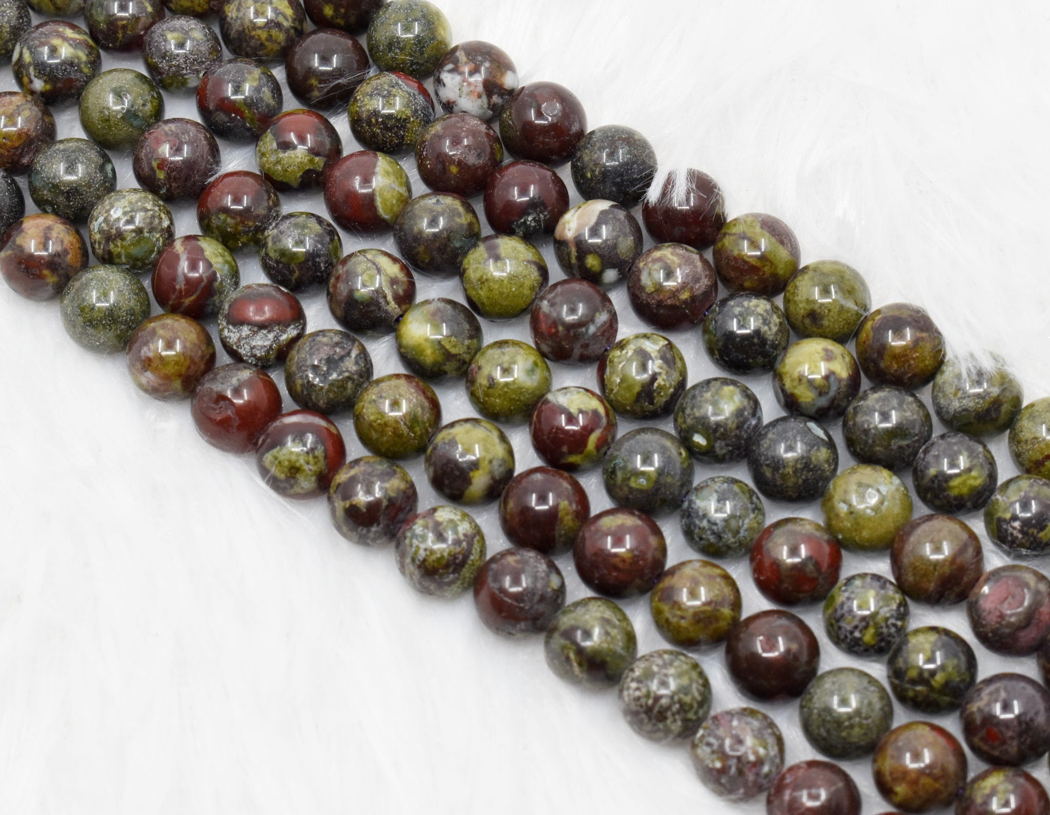Natural African Bloodstone Round Beads