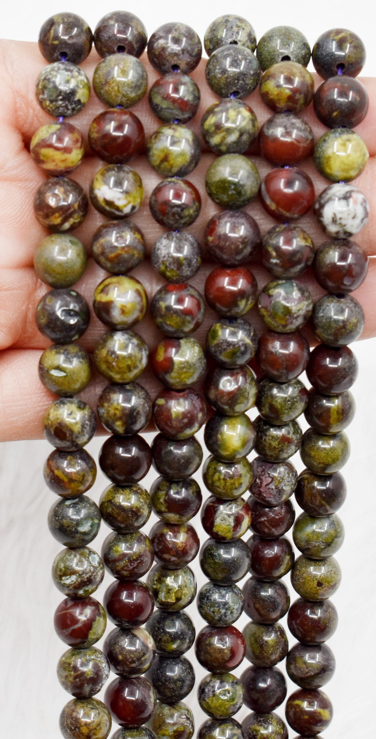 Natural African Bloodstone Round Beads