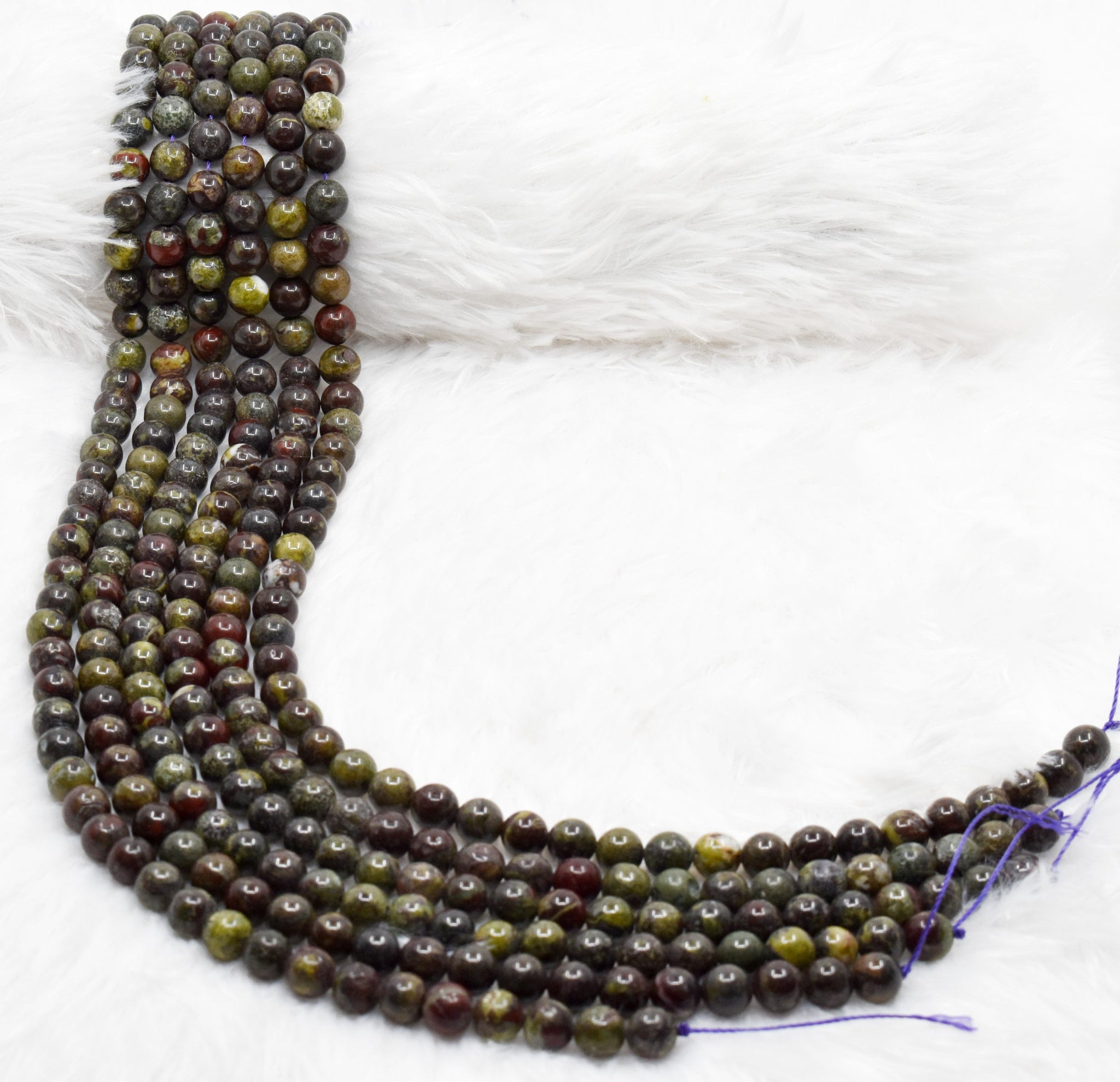 Natural African Bloodstone Round Beads