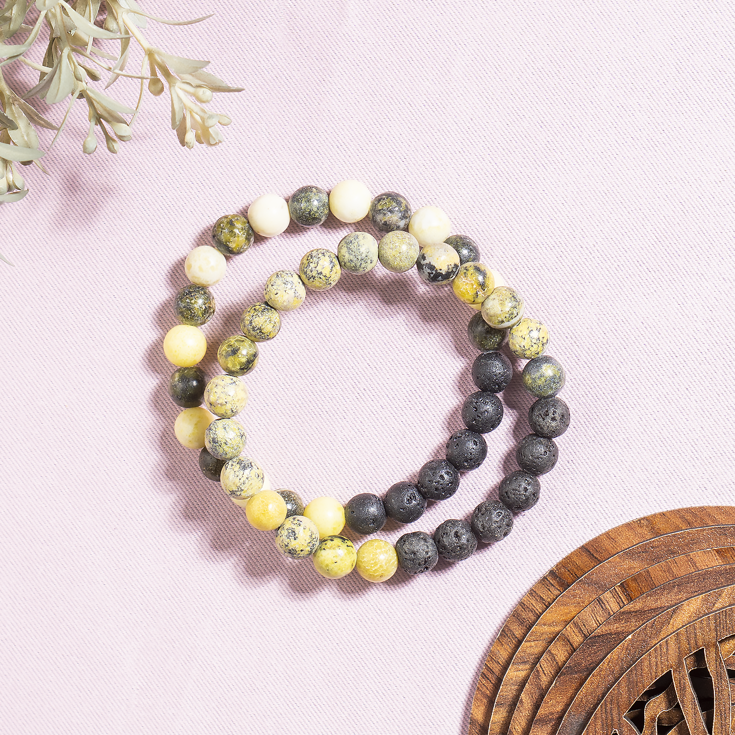 Serpentine Diffuser Bracelet With Lava  Beads