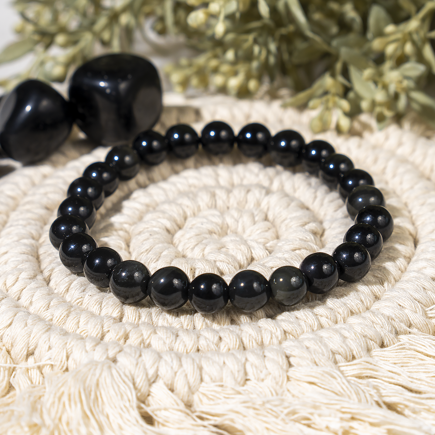 8mm Crystal Bracelets | Black Obsidian | Healing Gemstone Bracelets