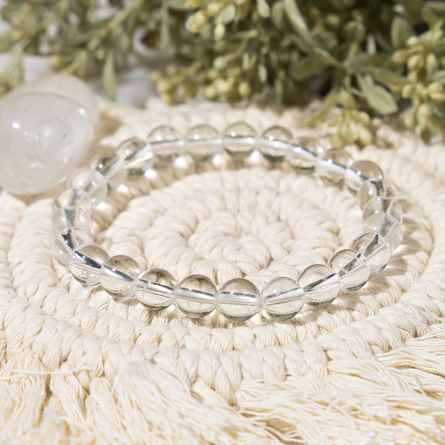 8mm Crystal Bracelets | Crystal Quartz Healing Gemstone Bracelets