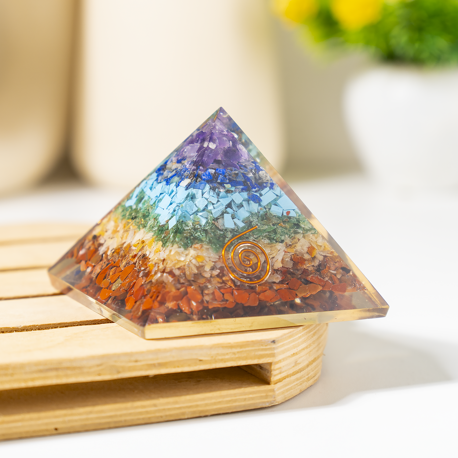 7 Chakra Orgone Pyramid – Energy Healing & Balance