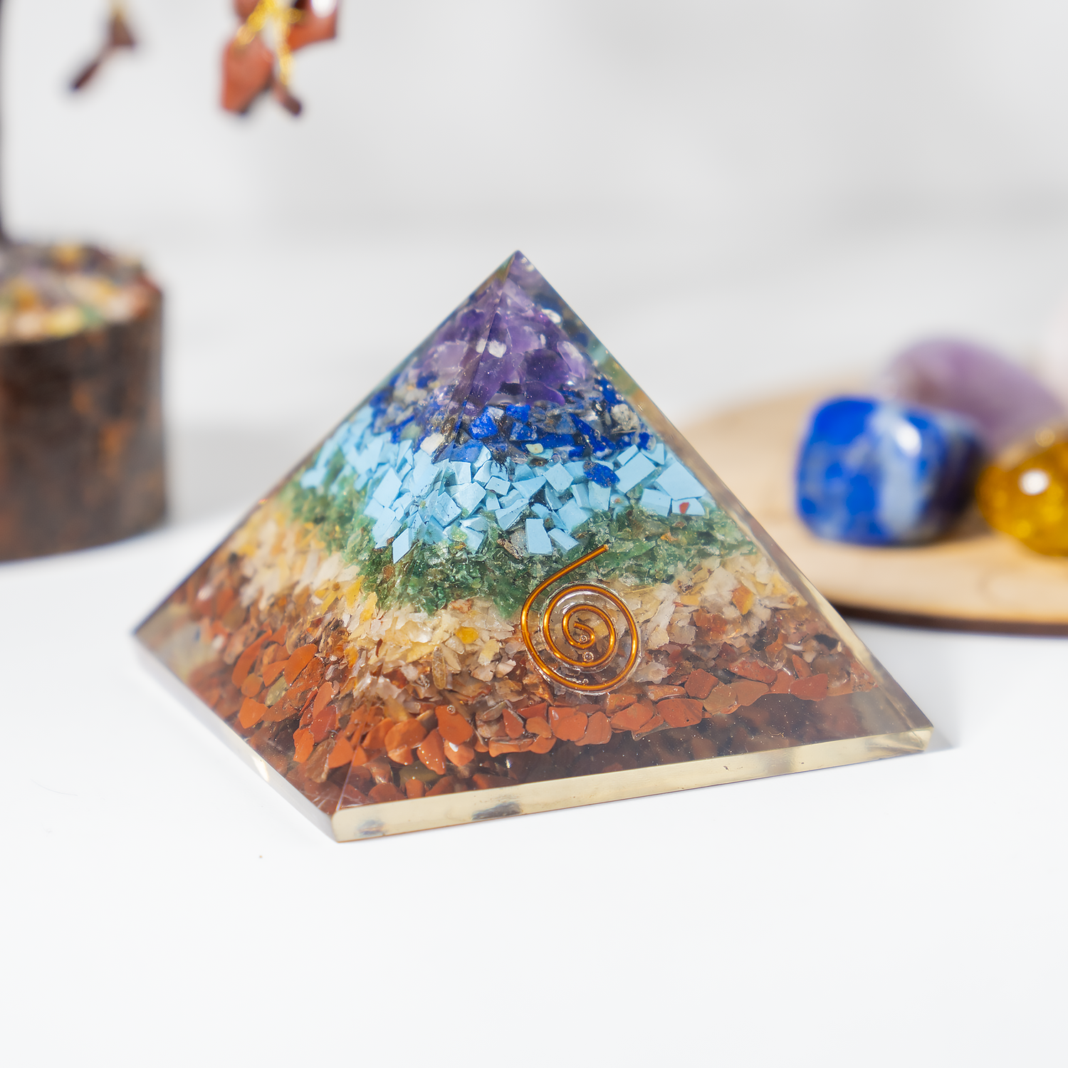 7 Chakra Orgone Pyramid – Energy Healing & Balance