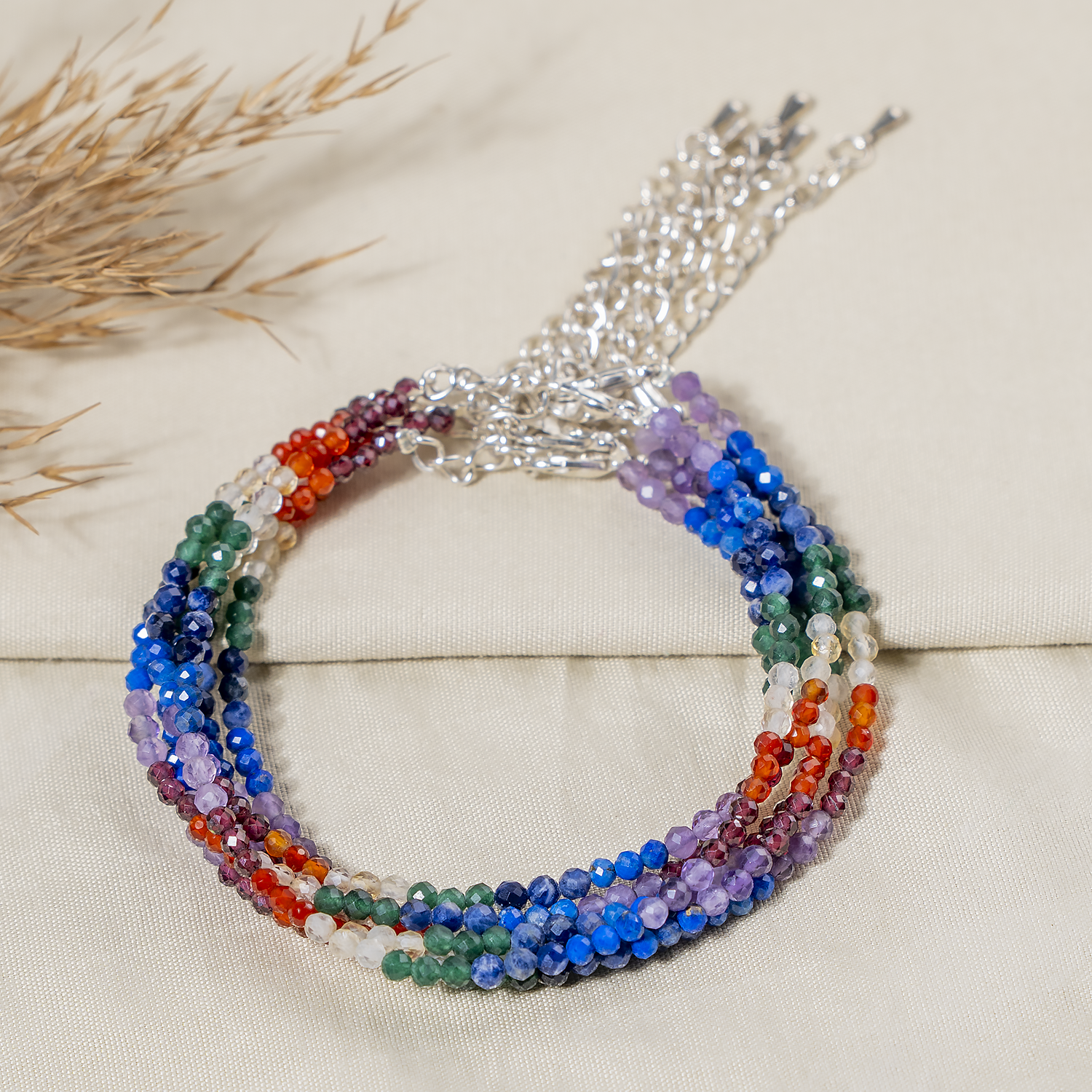 7 Chakra Crystal Anklet