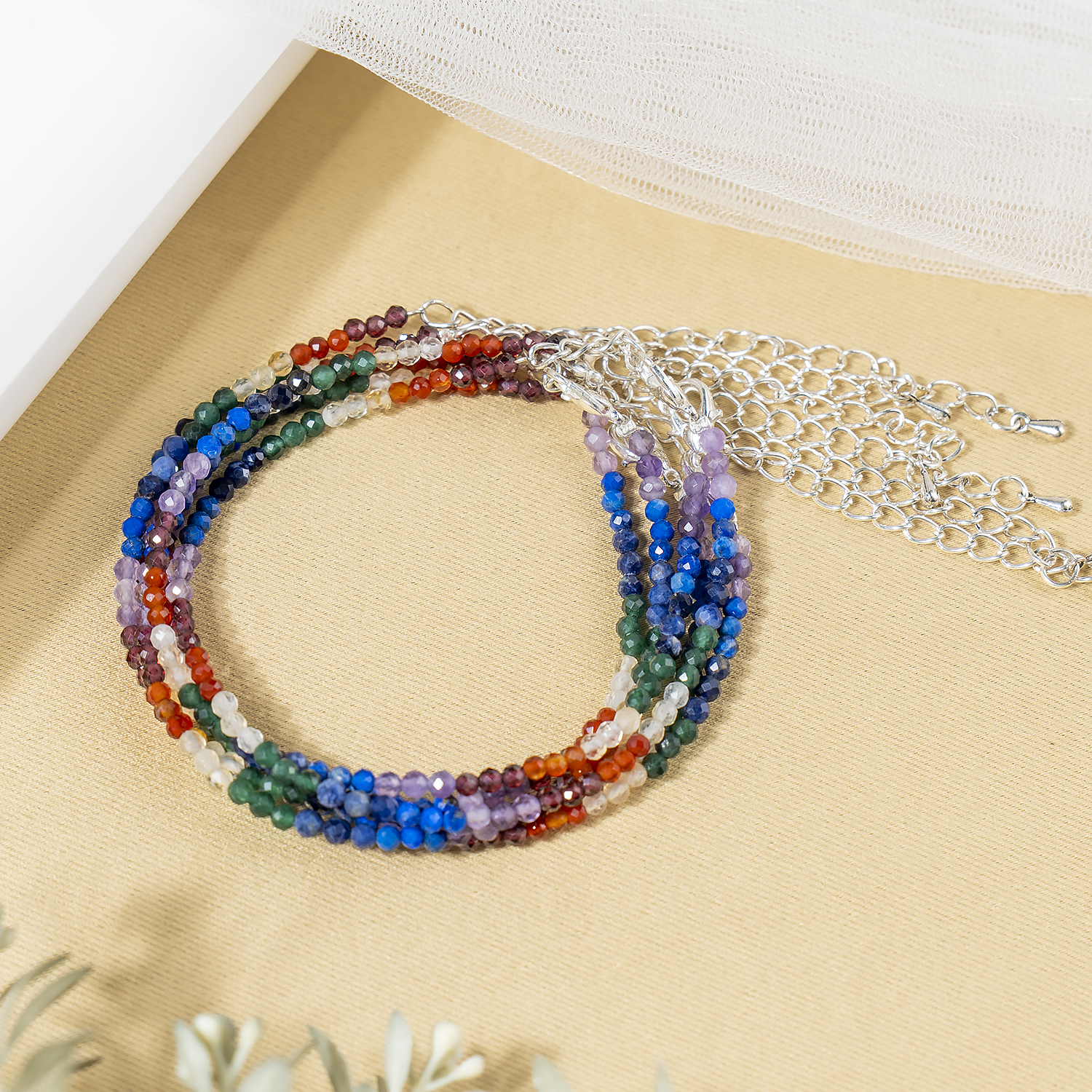 7 Chakra Crystal Anklet