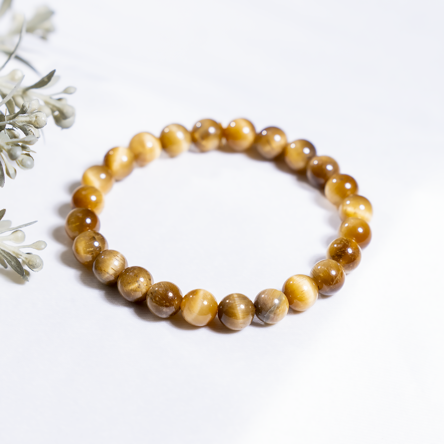 Tiger Cats Eye Yellow Heated Bracelet