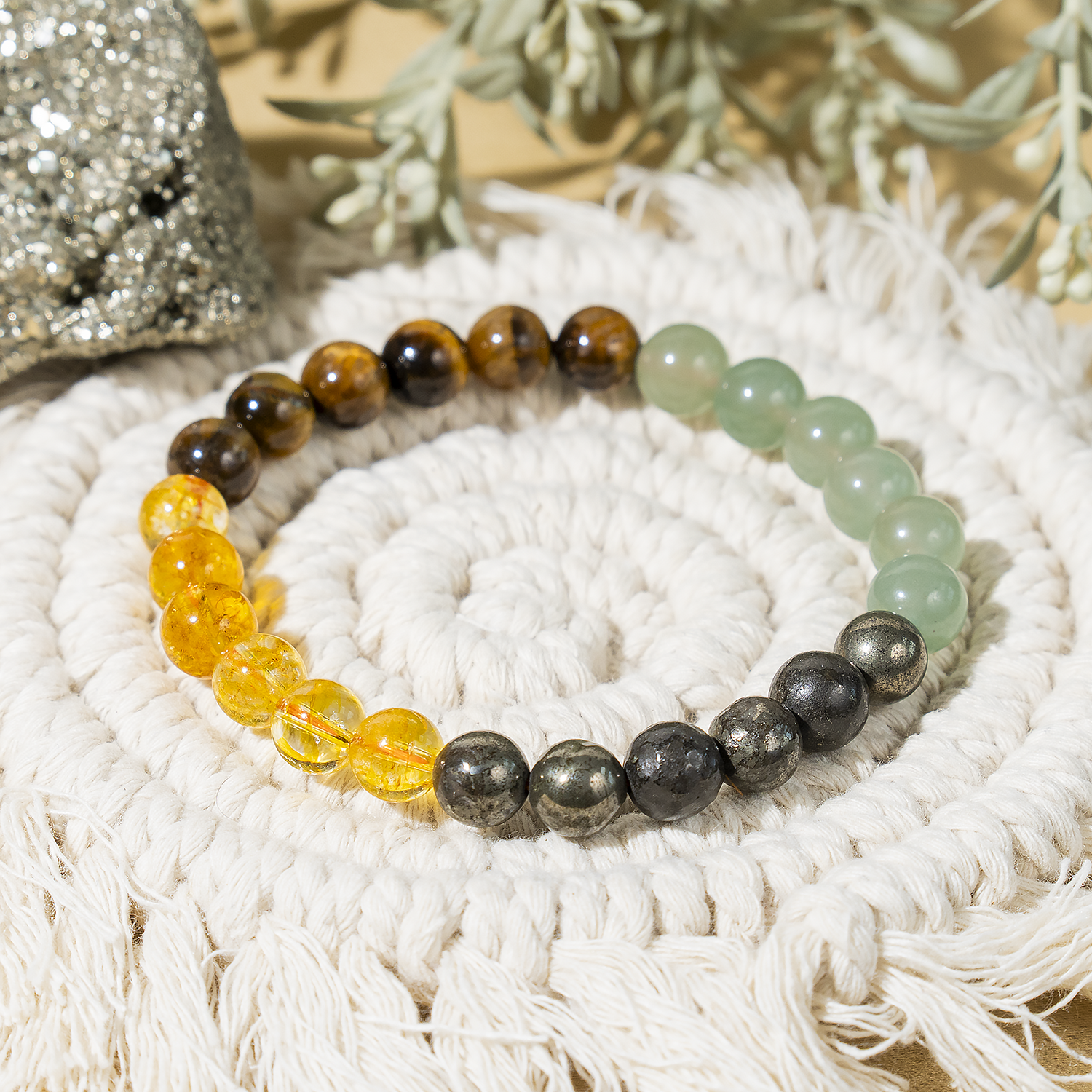 8mm Money Magnet Bracelet | Beaded Crystal Gemstone | Crystal Bracelets