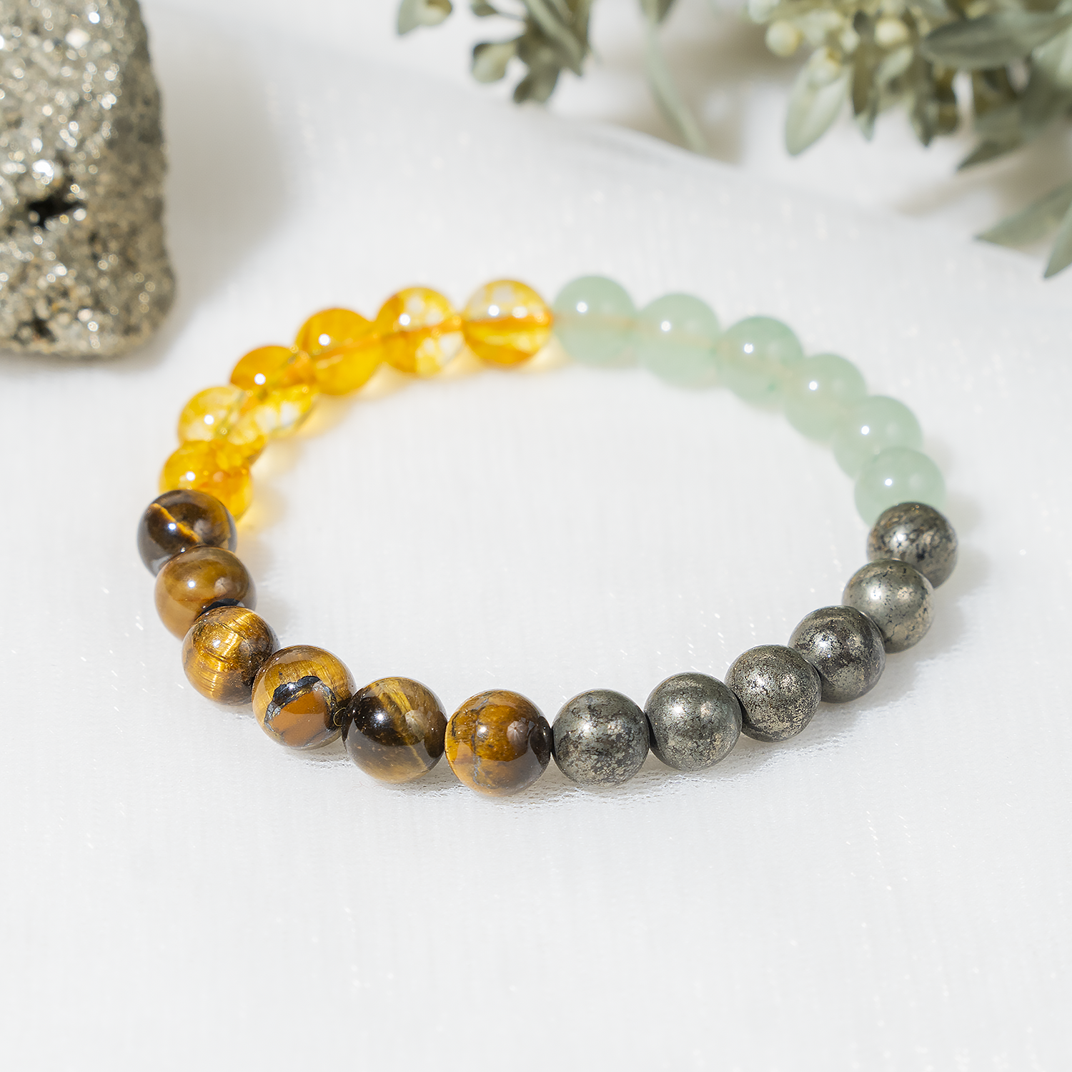8mm Money Magnet Bracelet | Beaded Crystal Gemstone | Crystal Bracelets