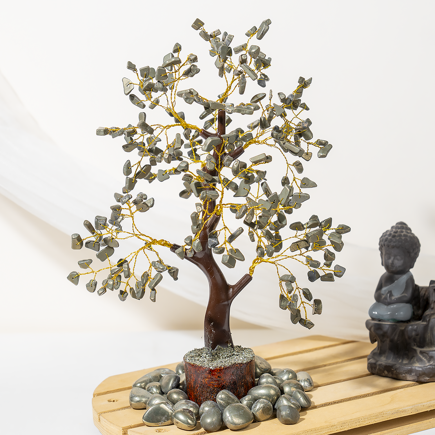 300 Chips Gemstone Tree | Pyrite Tree | Crystal Tree Of Life