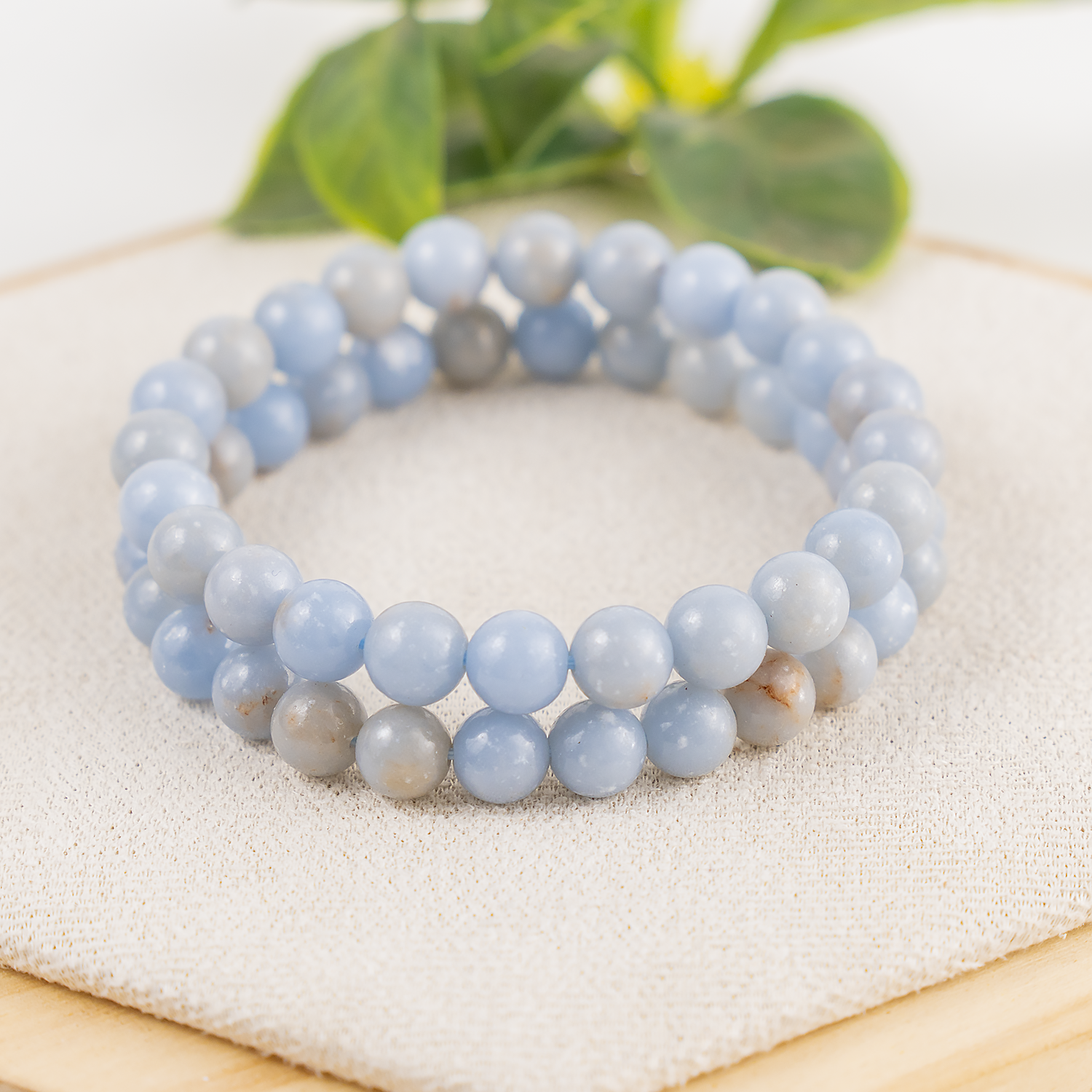 8mm Crystal Bracelet | Angelite Bracelet | Healing Gemstone Bracelet