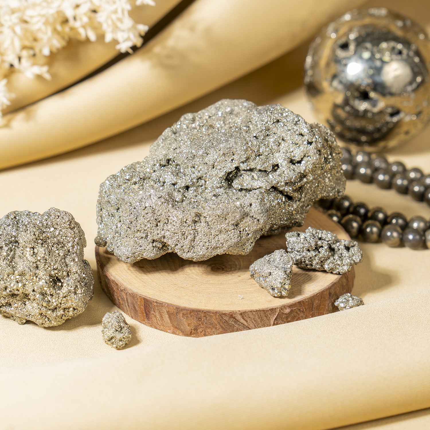 1Pc Money Magnet Pyrite Stone (150-200Gram) | Raw A Quality Pyrite Cluster for Wealth & Abundance | Financial Growth Crystal