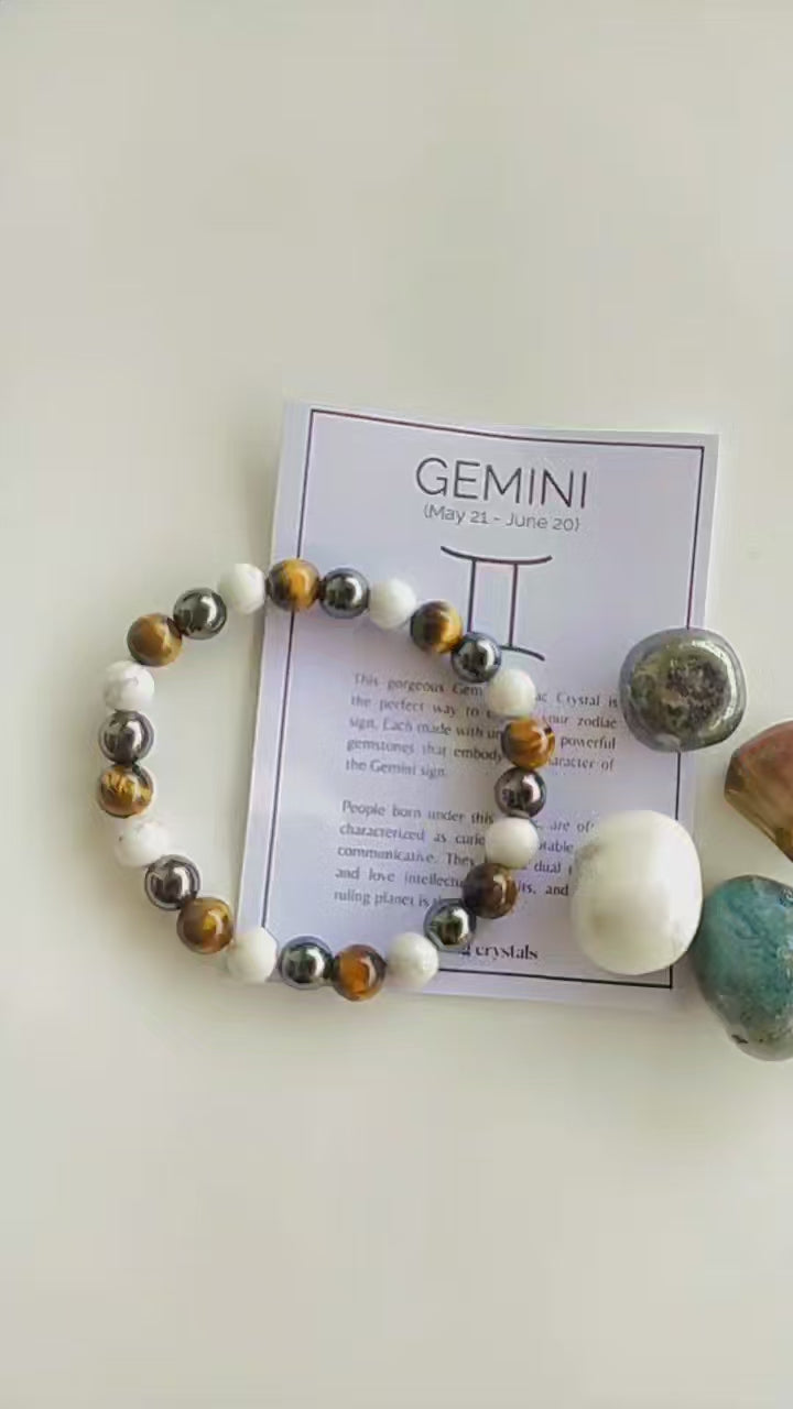 GEMINI Zodiac Crystal Kit Bracelet & Tumbles
