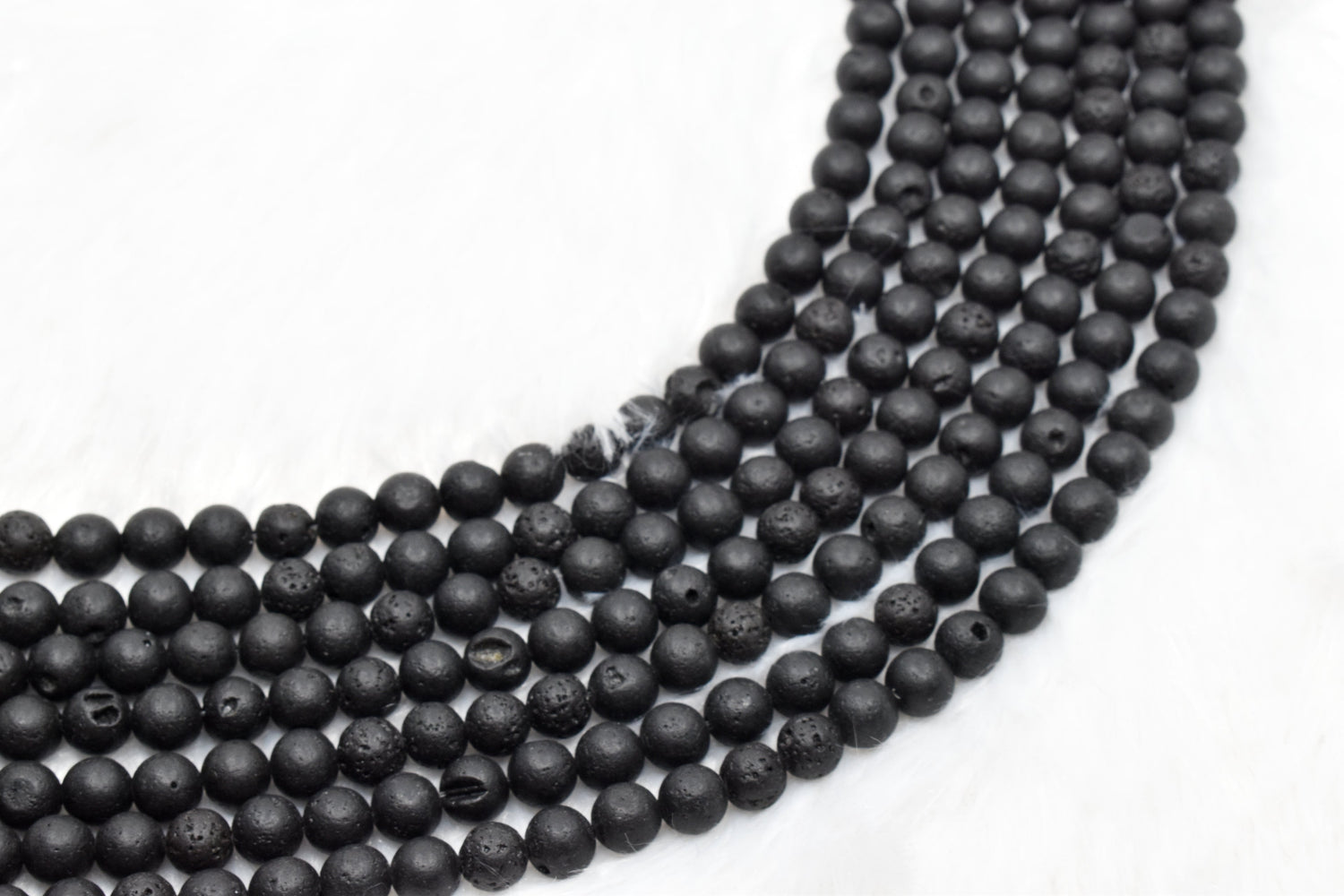 Natural Lava Round Beads