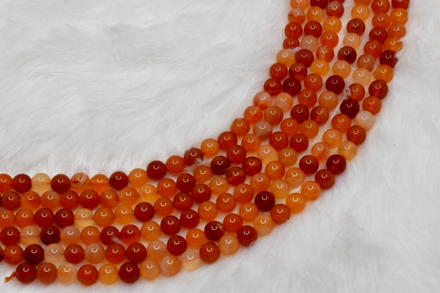 Natural Carnelian Round Beads