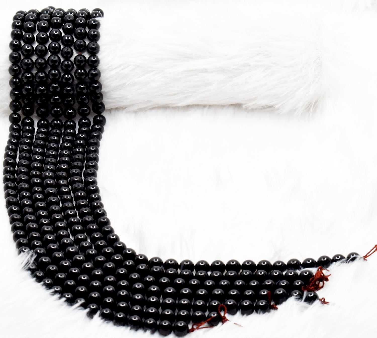 Natural Black Tourmaline Round Beads