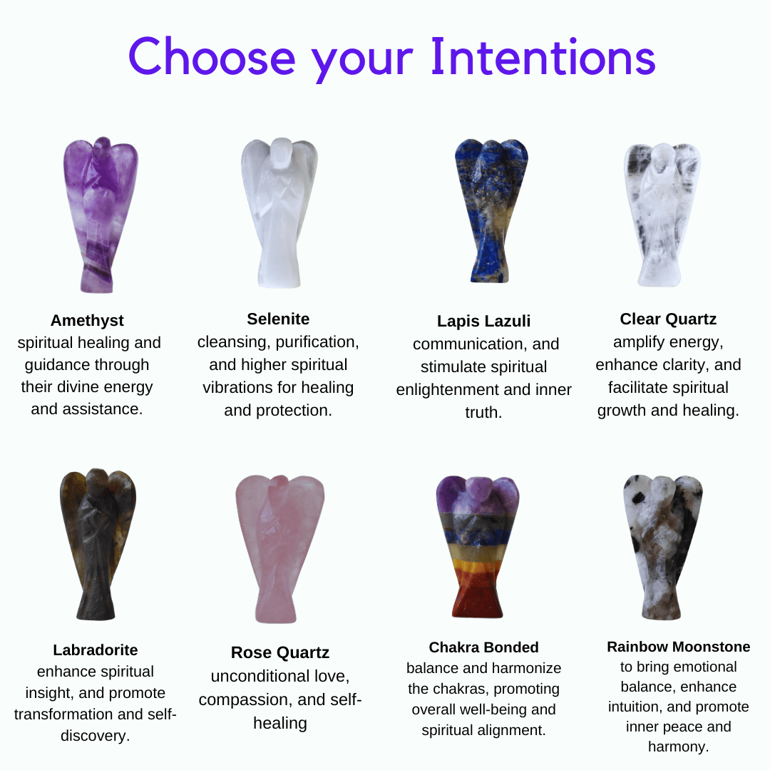 2 inches Crystal Quartz Angels